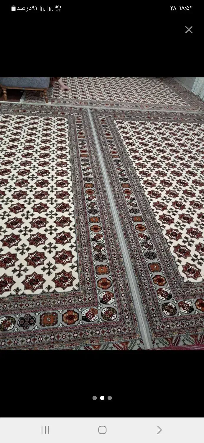 فرش ۹متری ۱۰۰۰شانه هلال البرز پنج ولایت|فرش|آق قلا, |دیوار