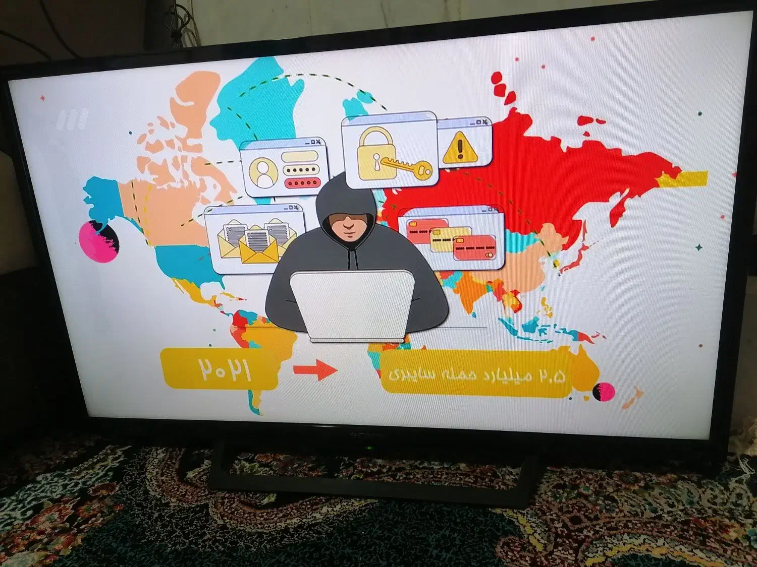 تلویزیون 32 اینچ ال ای دی سونی|تلویزیون و پروژکتور|زابل, |دیوار