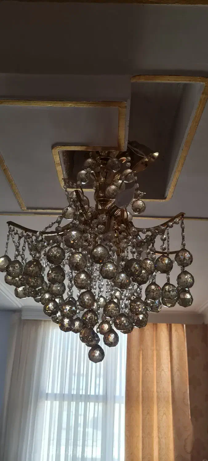 لوستر ۸شاخه طلایی|لوستر و چراغ آویز|قزوین, |دیوار