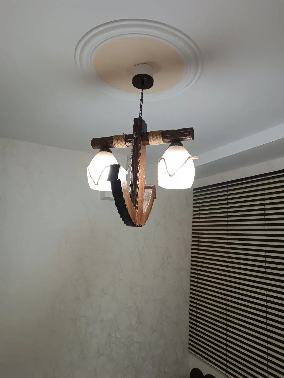 لوستر چوبی|لوستر و چراغ آویز|قرچک, مهدیه|دیوار