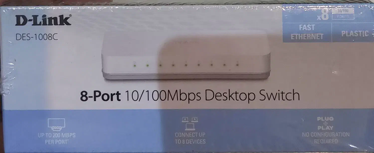 سوئیچ ۸ پورت d link|مودم و تجهیزات شبکه|گرگان, |دیوار