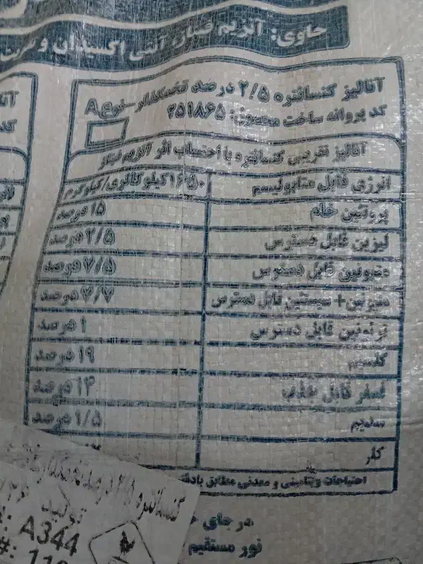 ۵۰ کیلو کنسانتره مرغ تخم گذار|حیوانات مزرعه|قم, پردیسان|دیوار