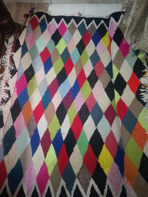 گلیم دستباف سنتی|گلیم، جاجیم، گبه|مسجد سلیمان, |دیوار