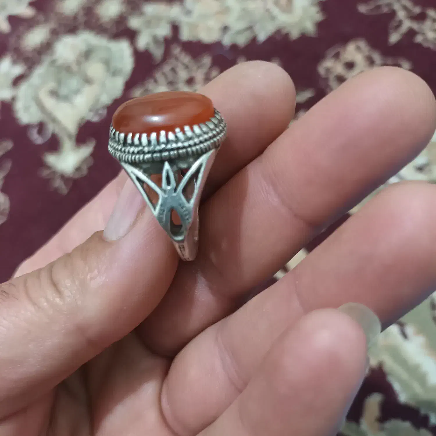 انگشتر نقره عقیق|جواهرات|شیروان (لرستان), |دیوار