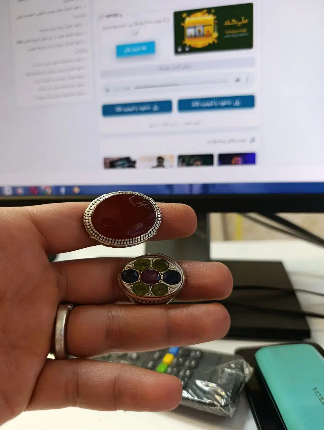 دو عدد انگشتر دست ساز|جواهرات|نورآباد, |دیوار