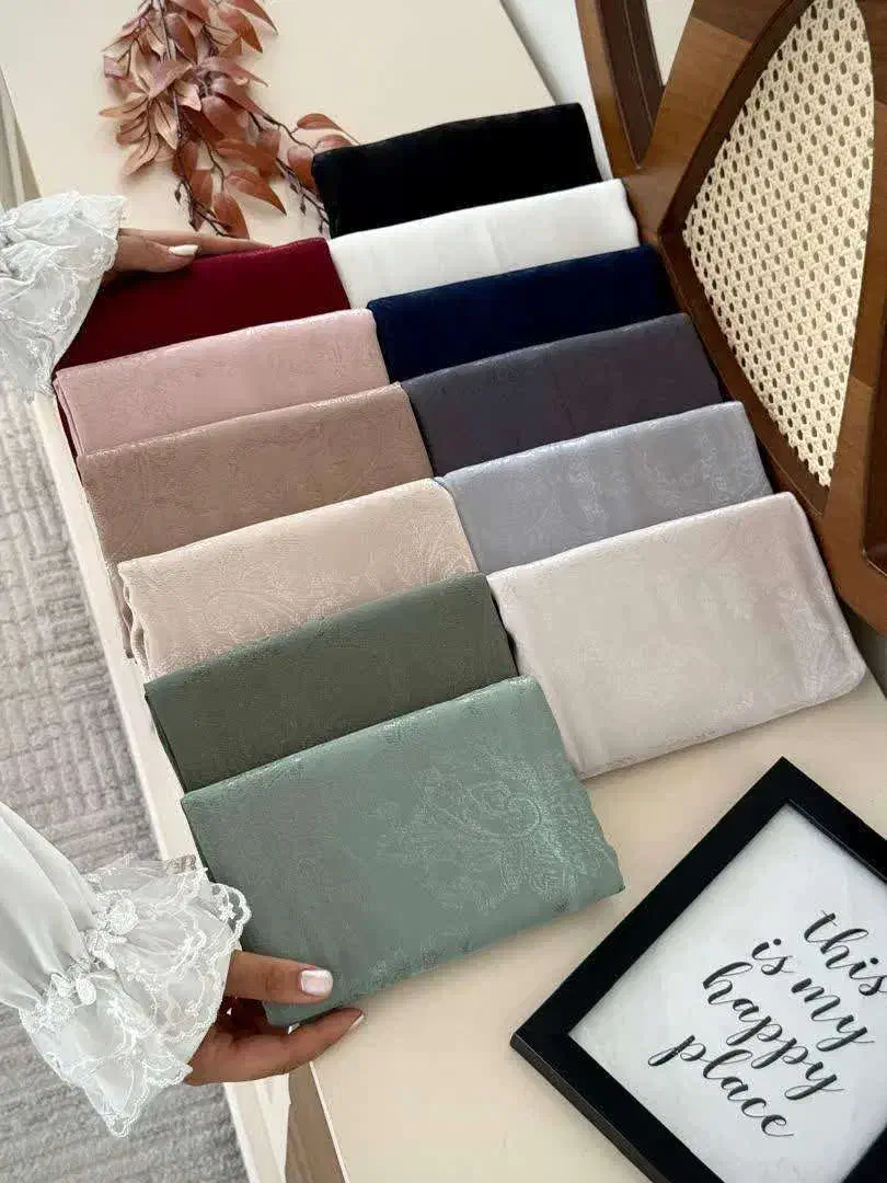 روسری ابریشم ژاکارد براق اعلا با نازلترین کیفیت|لباس|چرداول, |دیوار