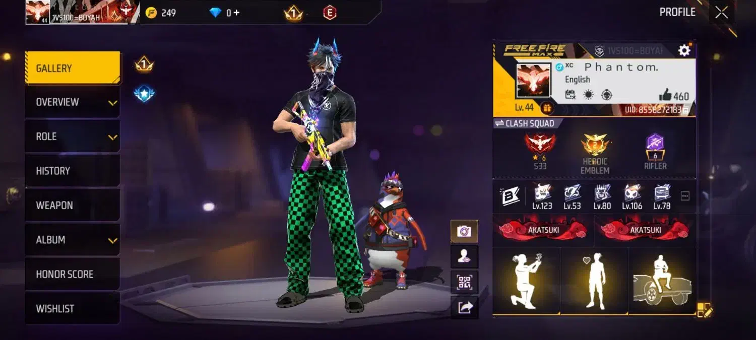 اکانت فری فایر توضیحات رو ببین|کنسول، بازی ویدئویی و آنلاین|رشت, کوی غلام نیا|دیوار