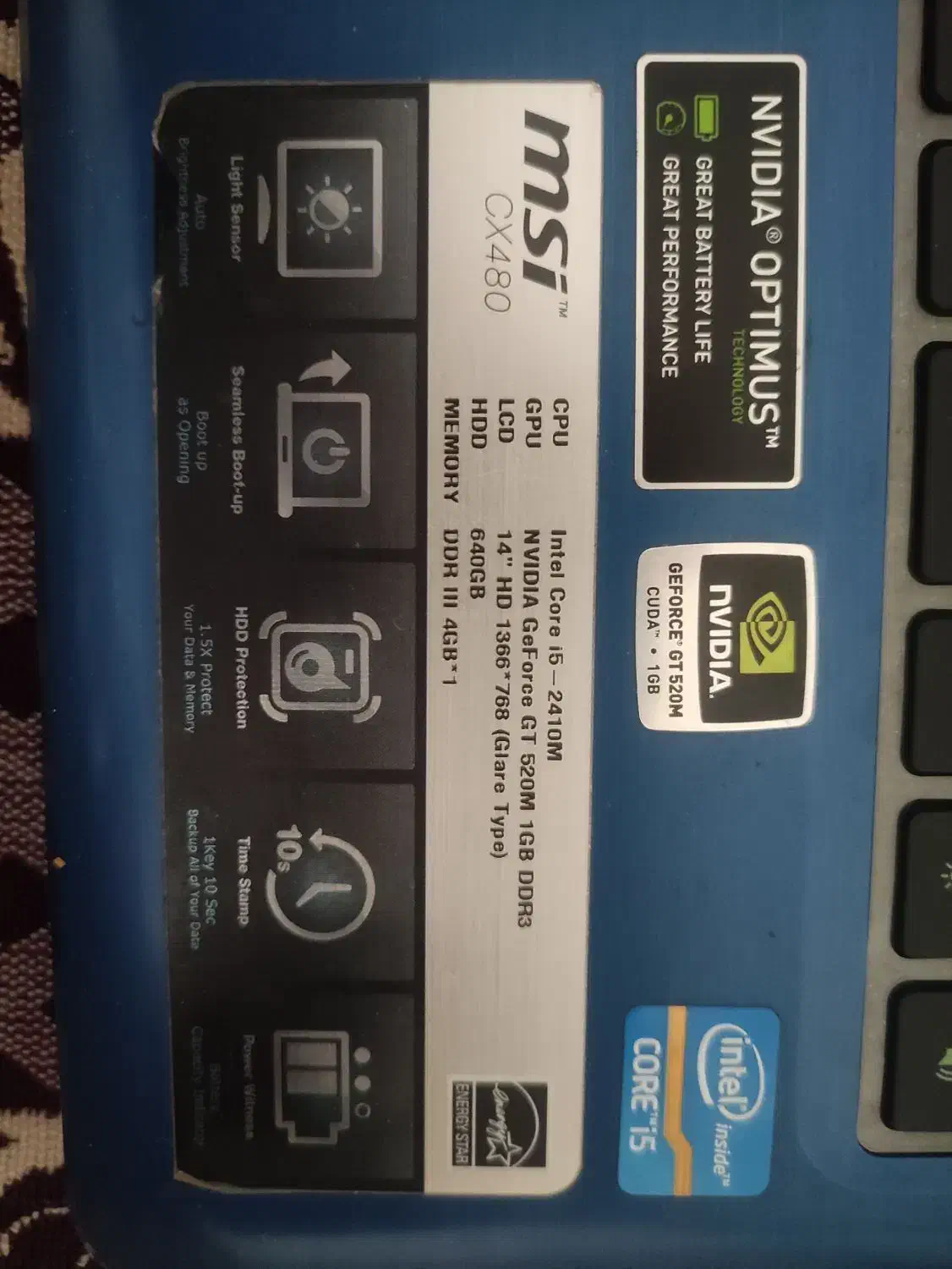 لب تاب msi cx480|رایانه همراه|پاکدشت, حصار امیر|دیوار