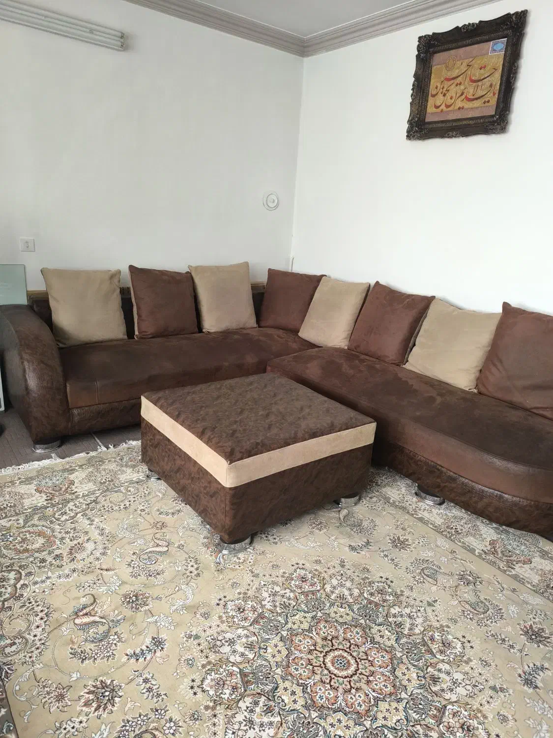 مبلمان هشت نفره ال همراه با میز عسلی|مبلمان خانگی و میز عسلی|تهران, شهرک محلاتی|دیوار