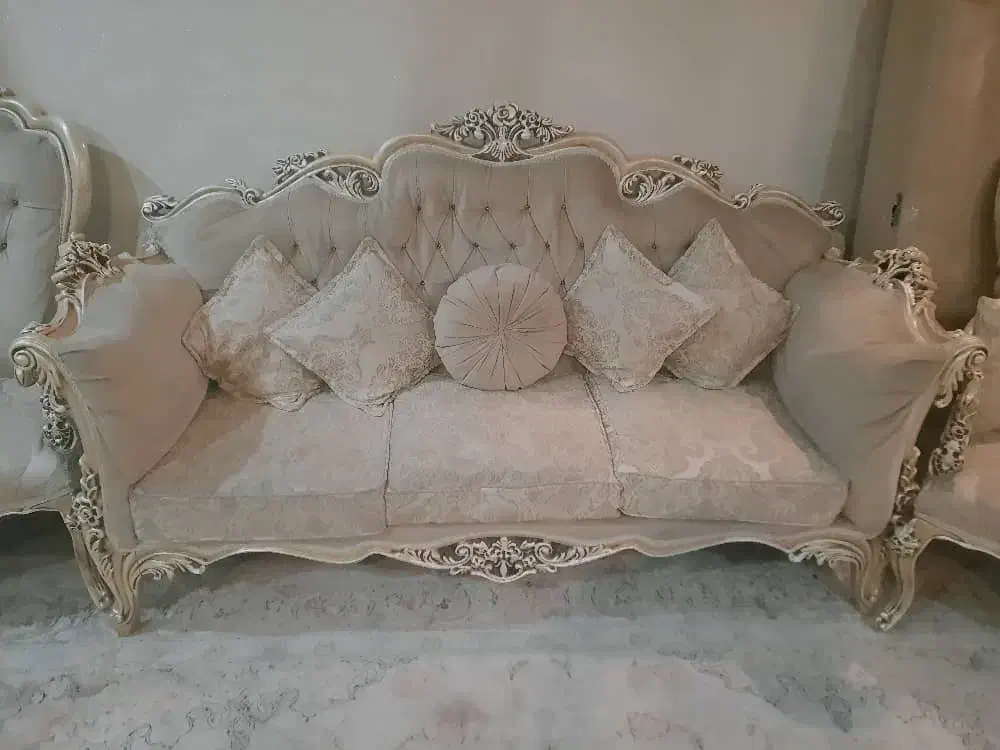 مبل استیل به همراه میز نهارخوری چوب راش واقعی|مبلمان خانگی و میز عسلی|تهران, مجیدیه|دیوار