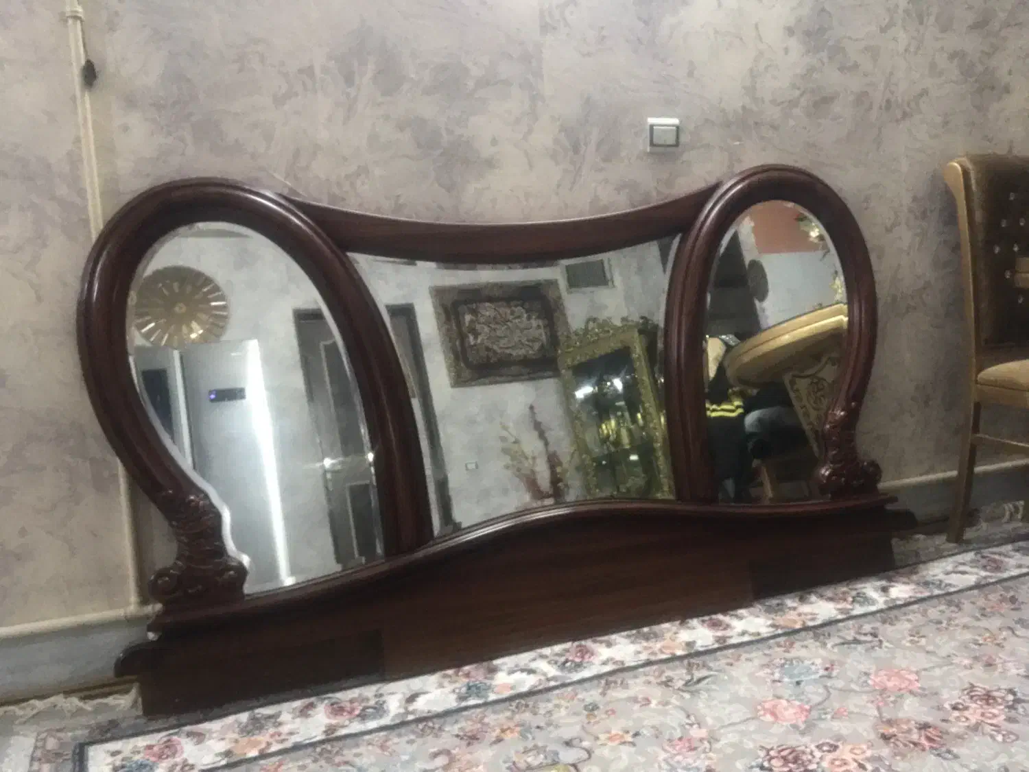 آینه قدیمی اسپانیایی وارداتی|آینه|صباشهر, |دیوار