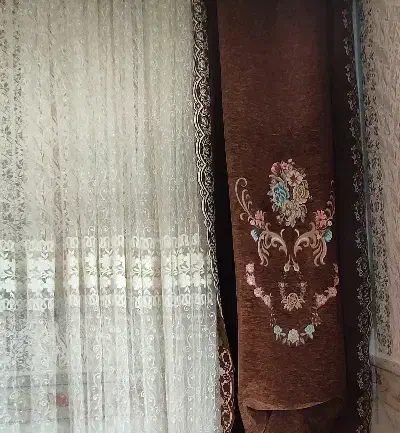 6مترپرده دوخته شده دوسال استفاده کردم تمیزنومانده|پرده، رانر، رومیزی|بجنورد, |دیوار