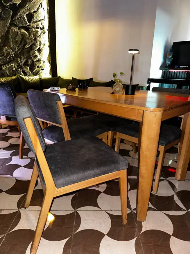 میز چوبی با صندلی مبلی|میز و صندلی غذاخوری|شیراز, ستارخان|دیوار