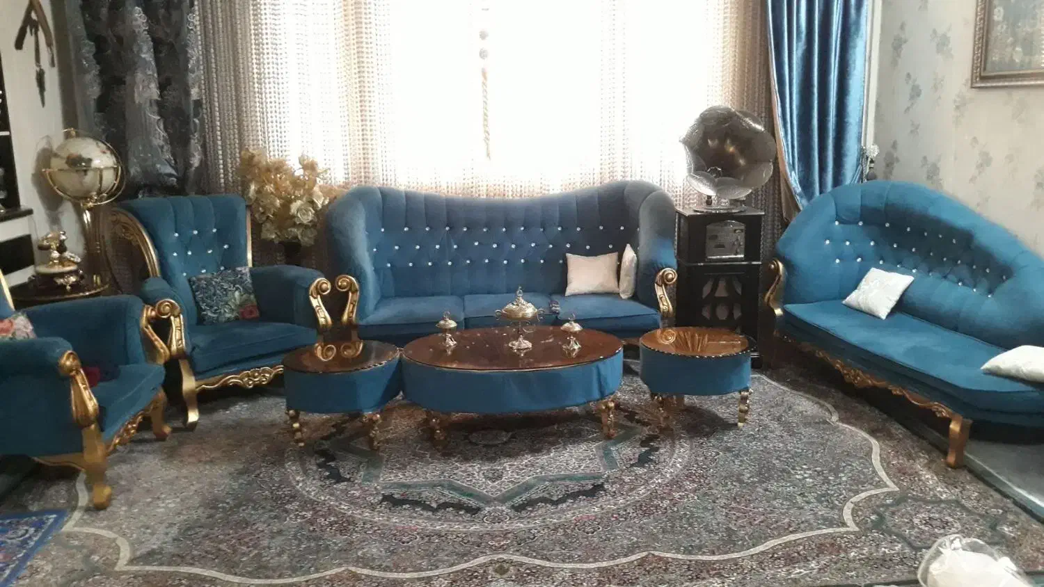 مبل سلطنتی|مبلمان خانگی و میز عسلی|اقبالیه, |دیوار