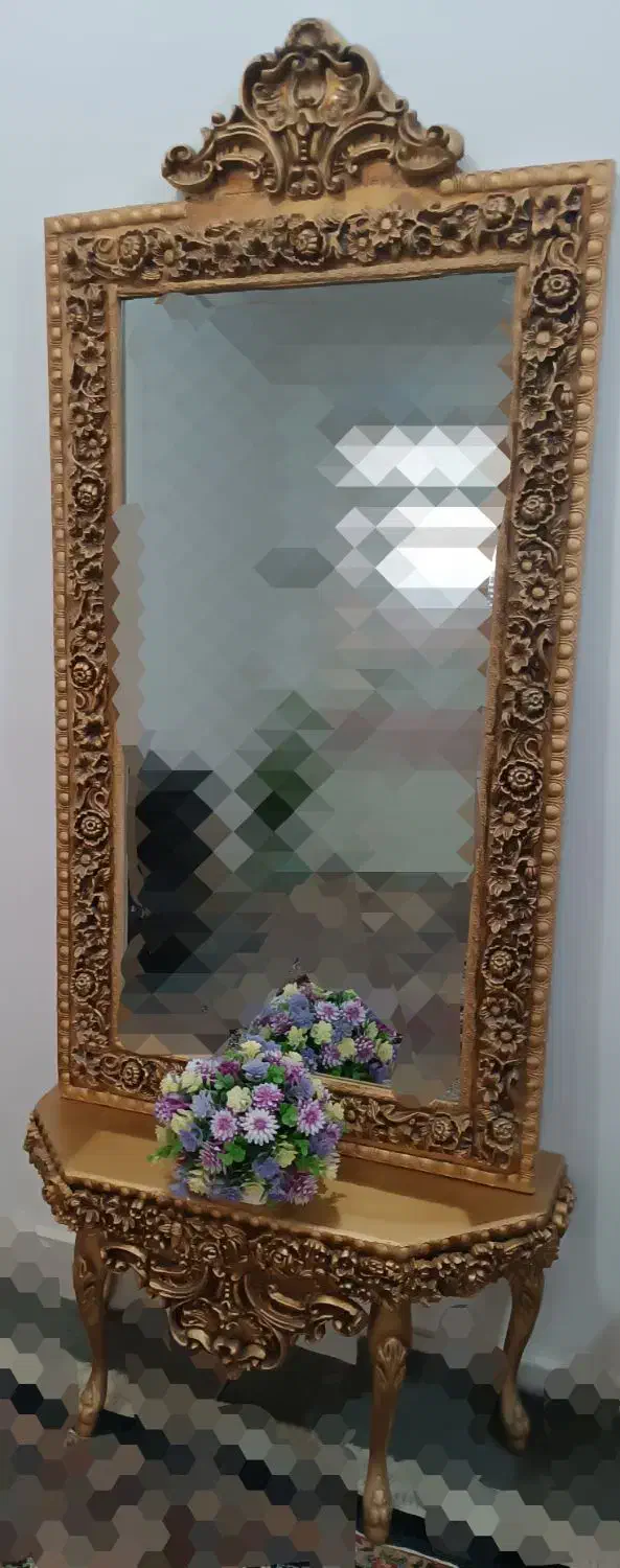 آیینه وکنسول و ساعت|بوفه، ویترین، کنسول|سنندج, |دیوار