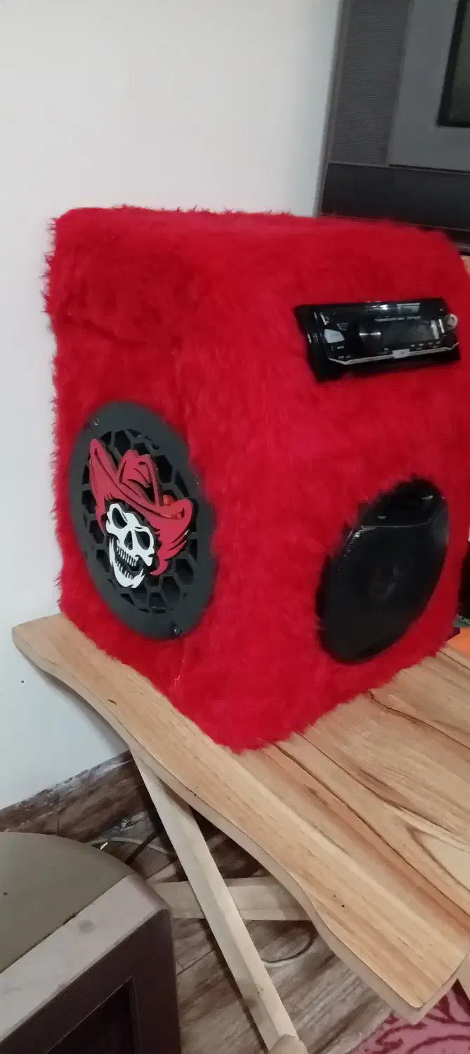 اسپیکر ساخته شده از ظبت و باند خودرو|سیستم صوتی خانگی|زرند, |دیوار