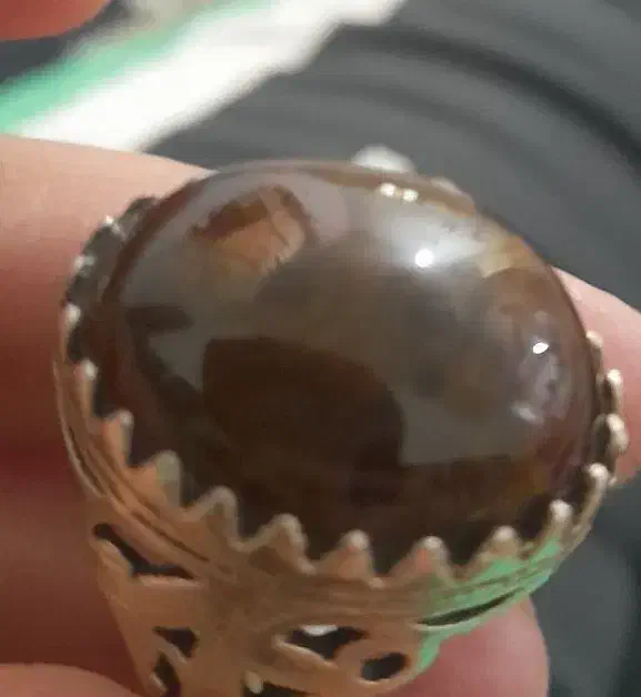 انگشتر عقیق سبز اصل|کلکسیون اشیاء عتیقه|اهواز, پردیس|دیوار