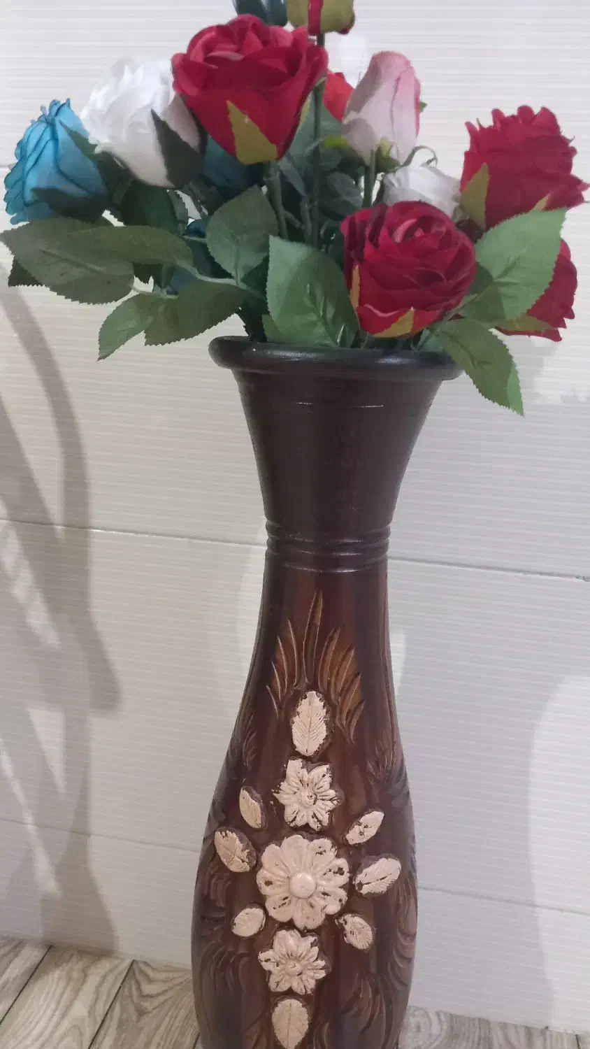 گلدان سفالی با گل|گل مصنوعی|تهران, ونک|دیوار