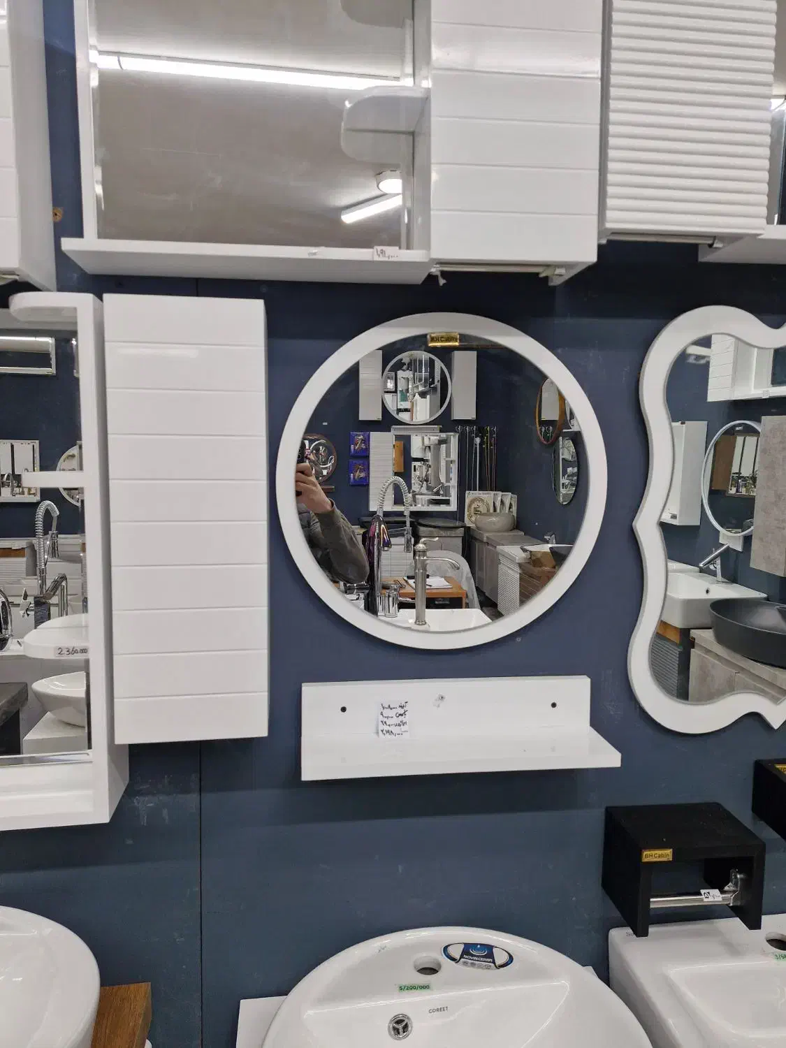 آینه باکسpvc۶۰×۶۰تاقچه دار بامبو(کارگاه تولیدی)|لوازم سرویس بهداشتی|پردیس, فاز ۱|دیوار