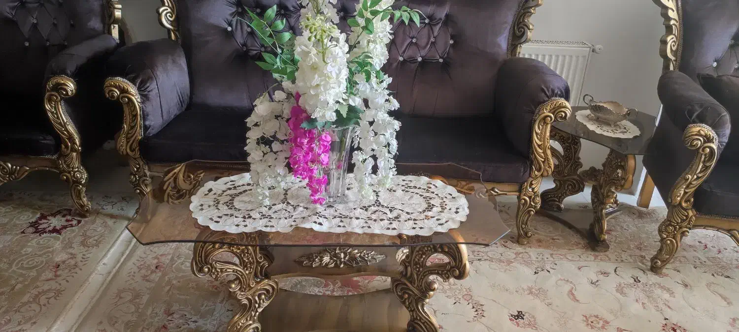 مبل سلطنتی ۹نفره|مبلمان خانگی و میز عسلی|همدان, |دیوار