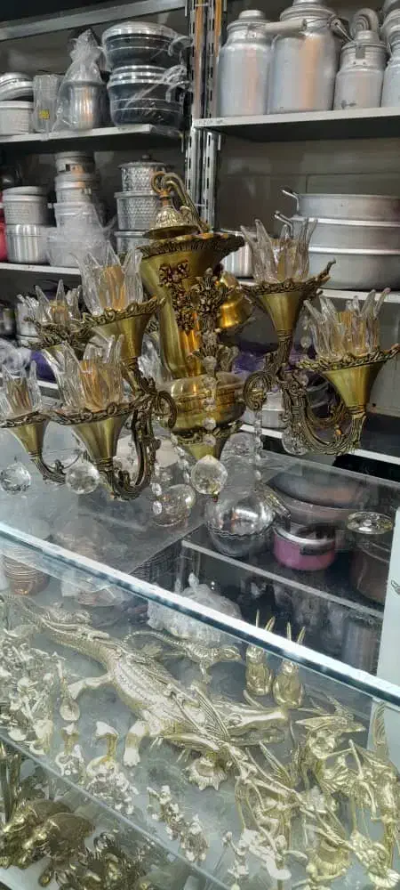 لوستر برنجی|لوستر و چراغ آویز|شهرکرد, |دیوار