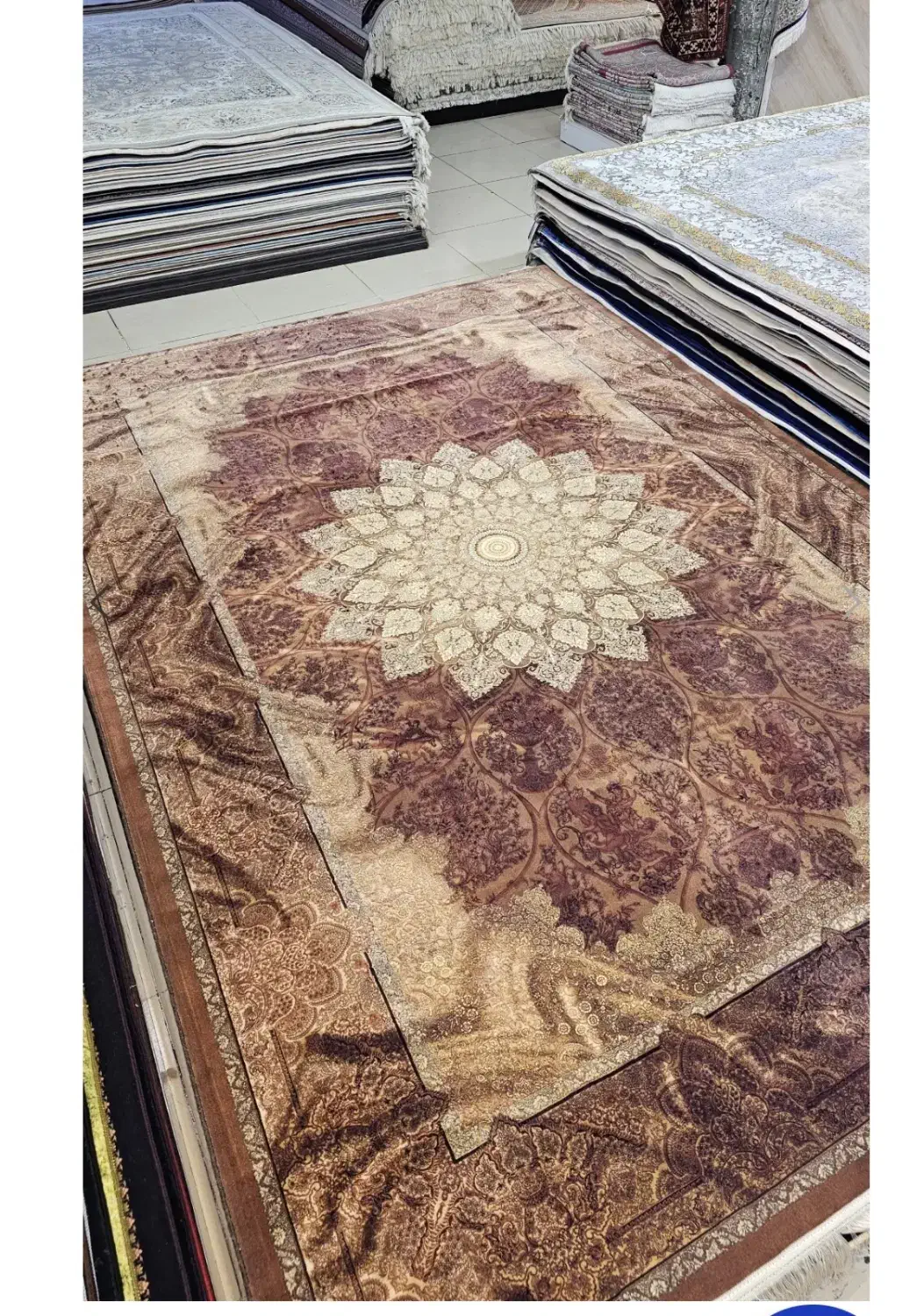 فرش ماشینی کلکسیون دیبا ، C8639 سری رنگ قهوه ای|فرش|مراغه, |دیوار