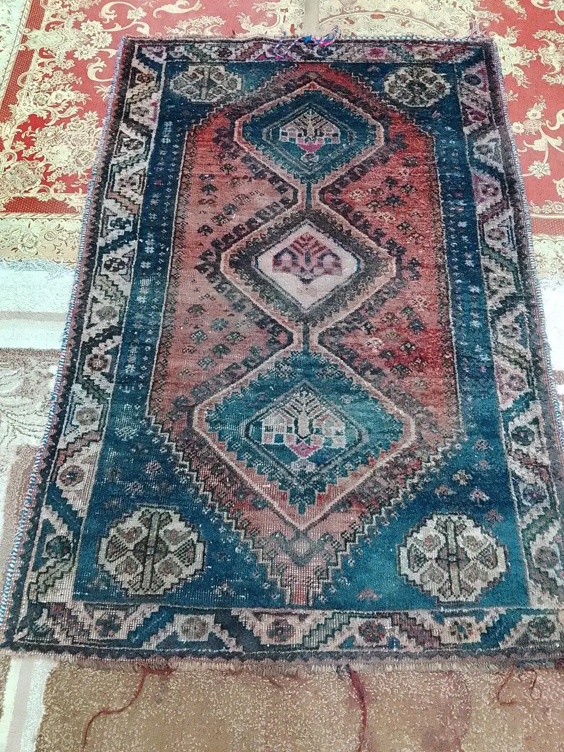 قالیچه دستباف عطیقه|فرش|خرمشهر, |دیوار