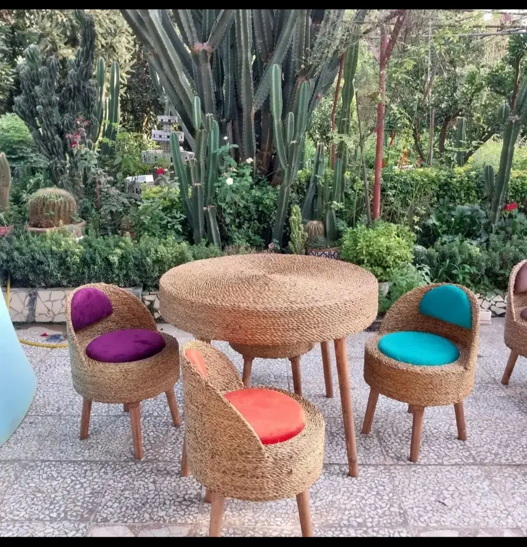 تولید پاف صندلی مبل میز سنتی حصیری و یلدایی|مبلمان خانگی و میز عسلی|تهران, نعمتآباد|دیوار