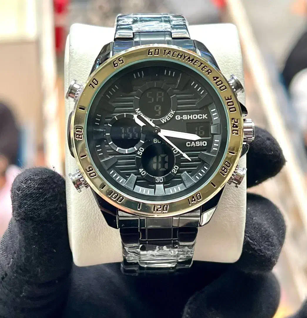 ساعت کاسیو جی شاک دو زمانه موتور ژاپن فلزی Casio|ساعت|اصفهان, قلعه طبره|دیوار