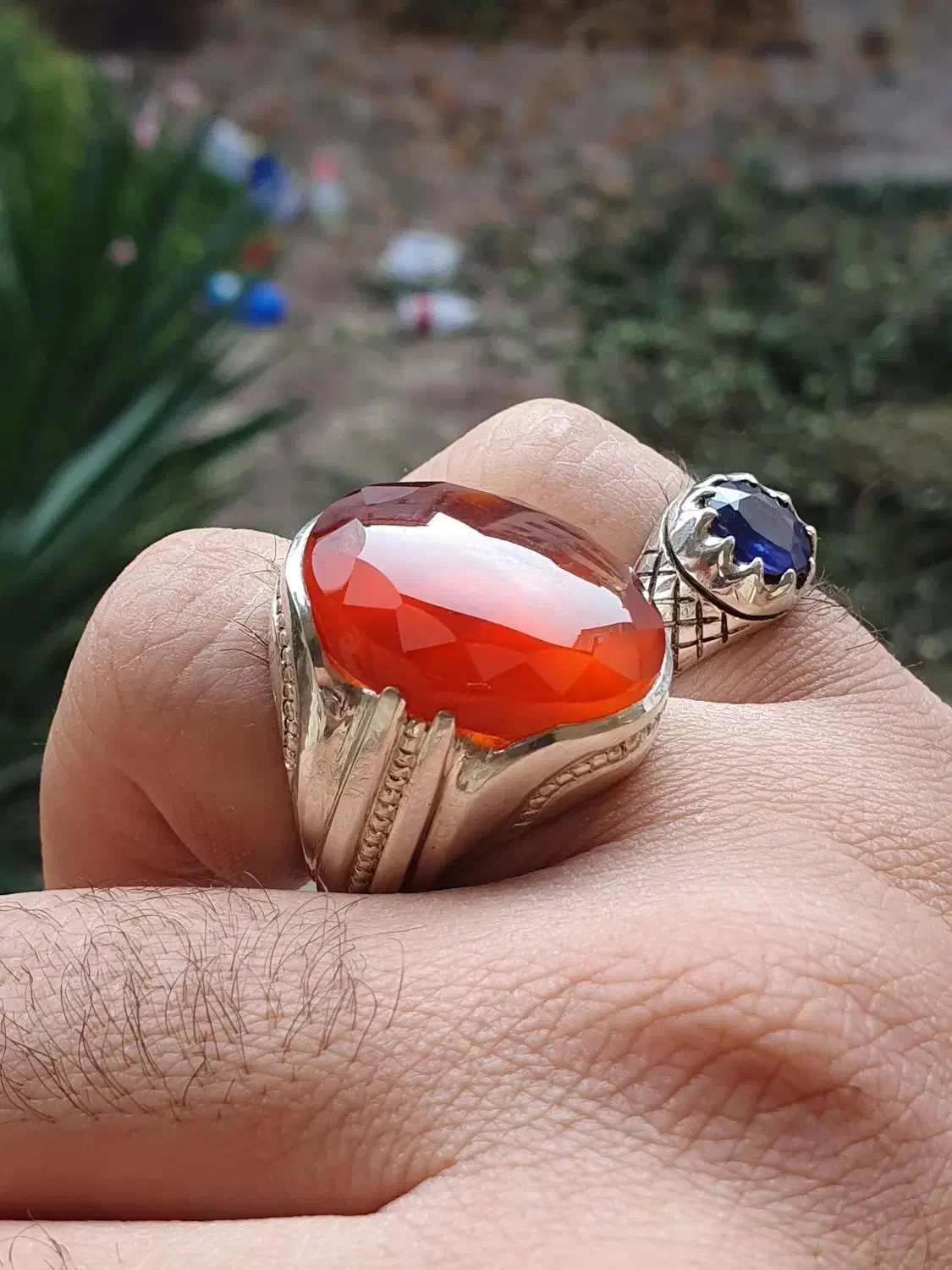 انگشتر عقیق دستساز تراش جواهری|جواهرات|گرگان, |دیوار