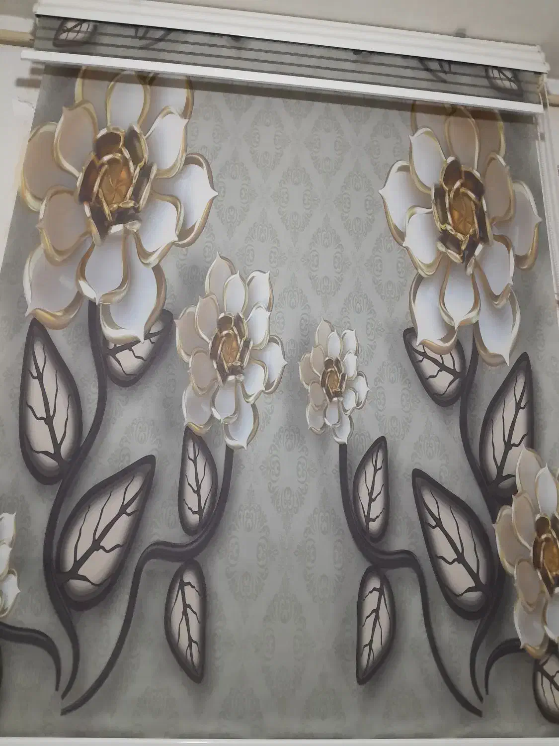 پرده زبرا ۱۲۰عرض ۱۵۰ طول سالم.|پرده، رانر، رومیزی|نظرآباد, نظرآباد|دیوار