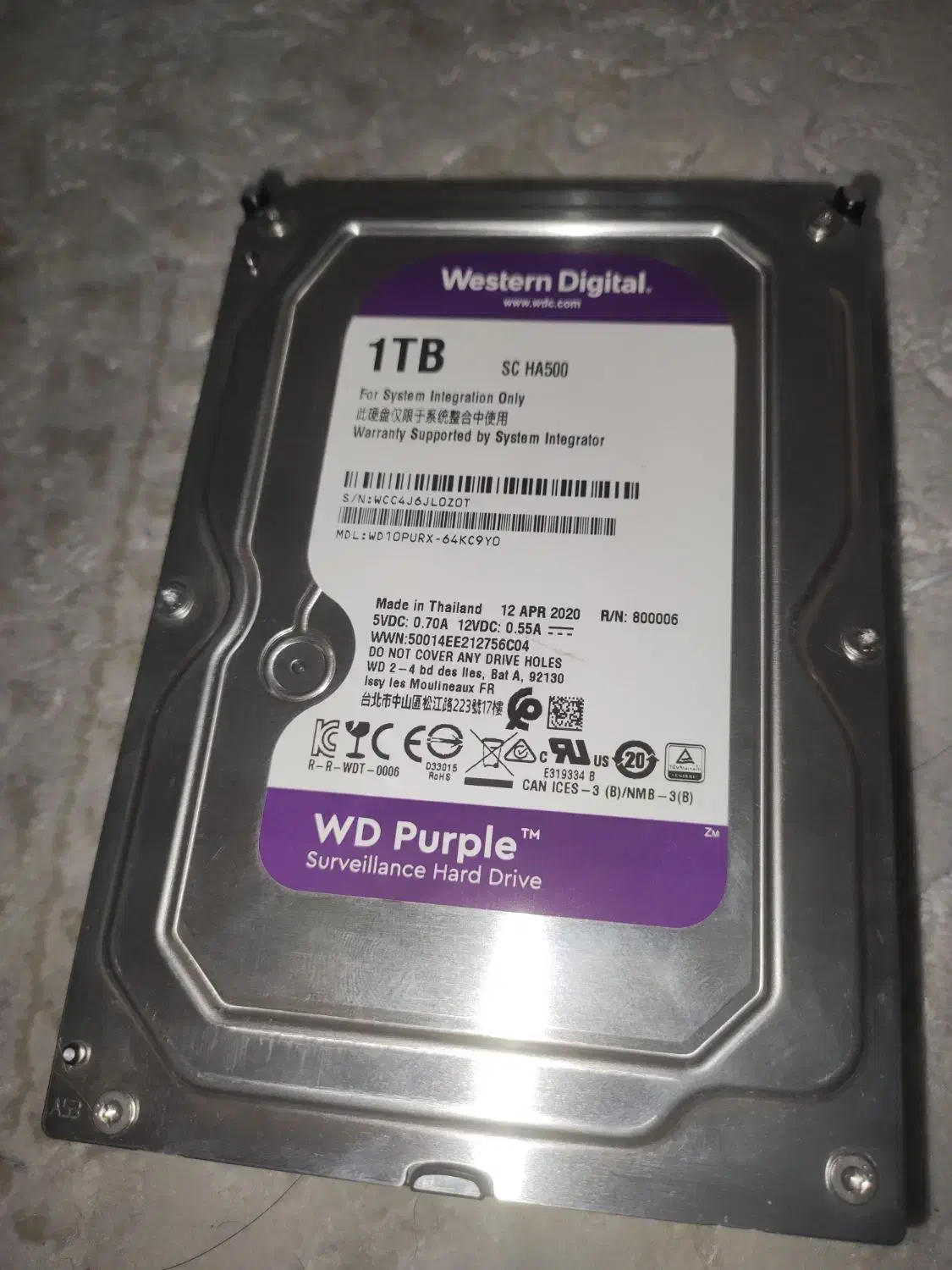 یک عدد هارد 1TB HDD اینترنال برند western digital|قطعات و لوازم جانبی رایانه|ری, سیزده آبان|دیوار