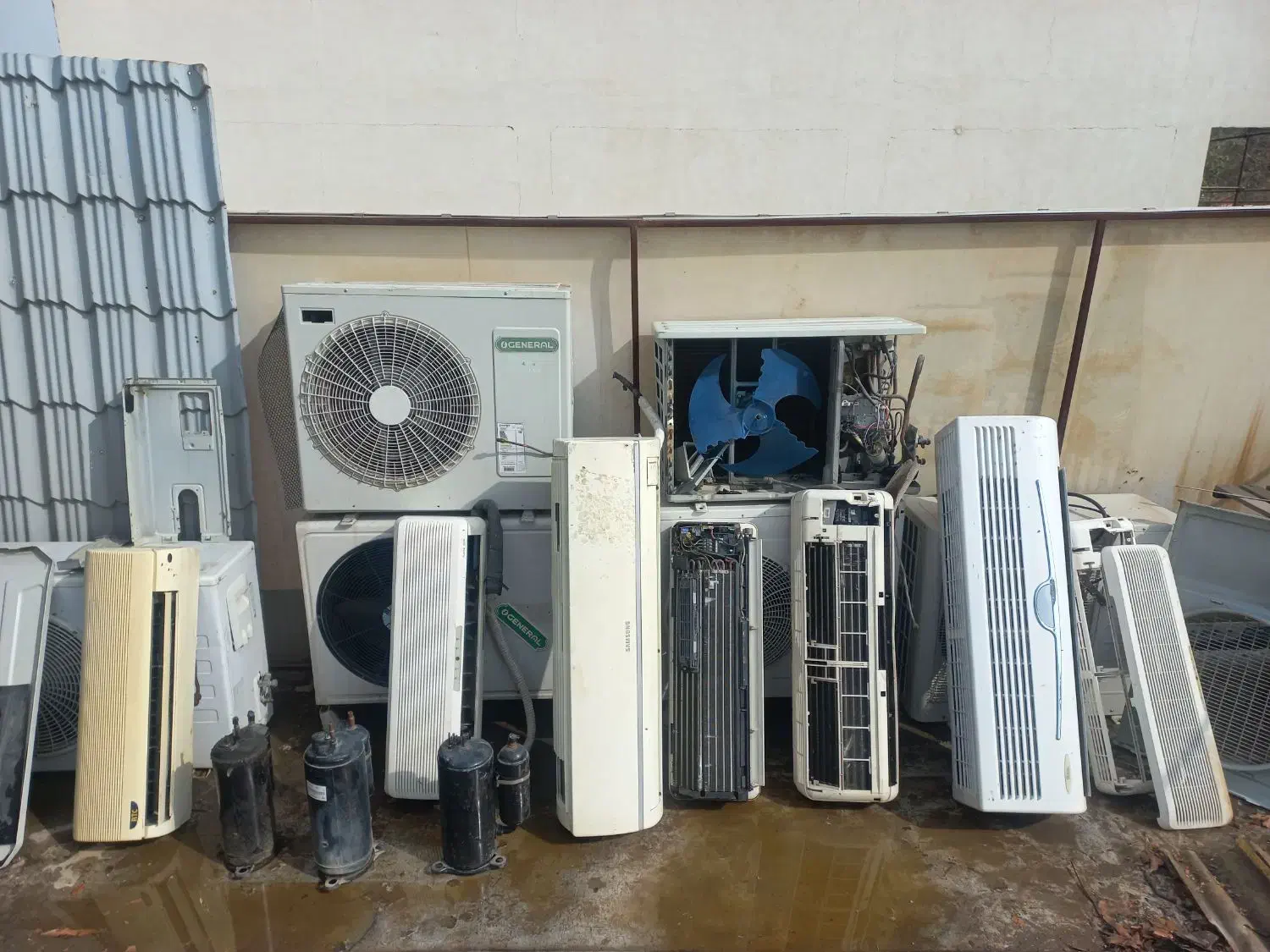 لوازم استوک انواع کولر گازی|کولر گازی و فنکوئل|هشتگرد, هشتگرد قدیم|دیوار