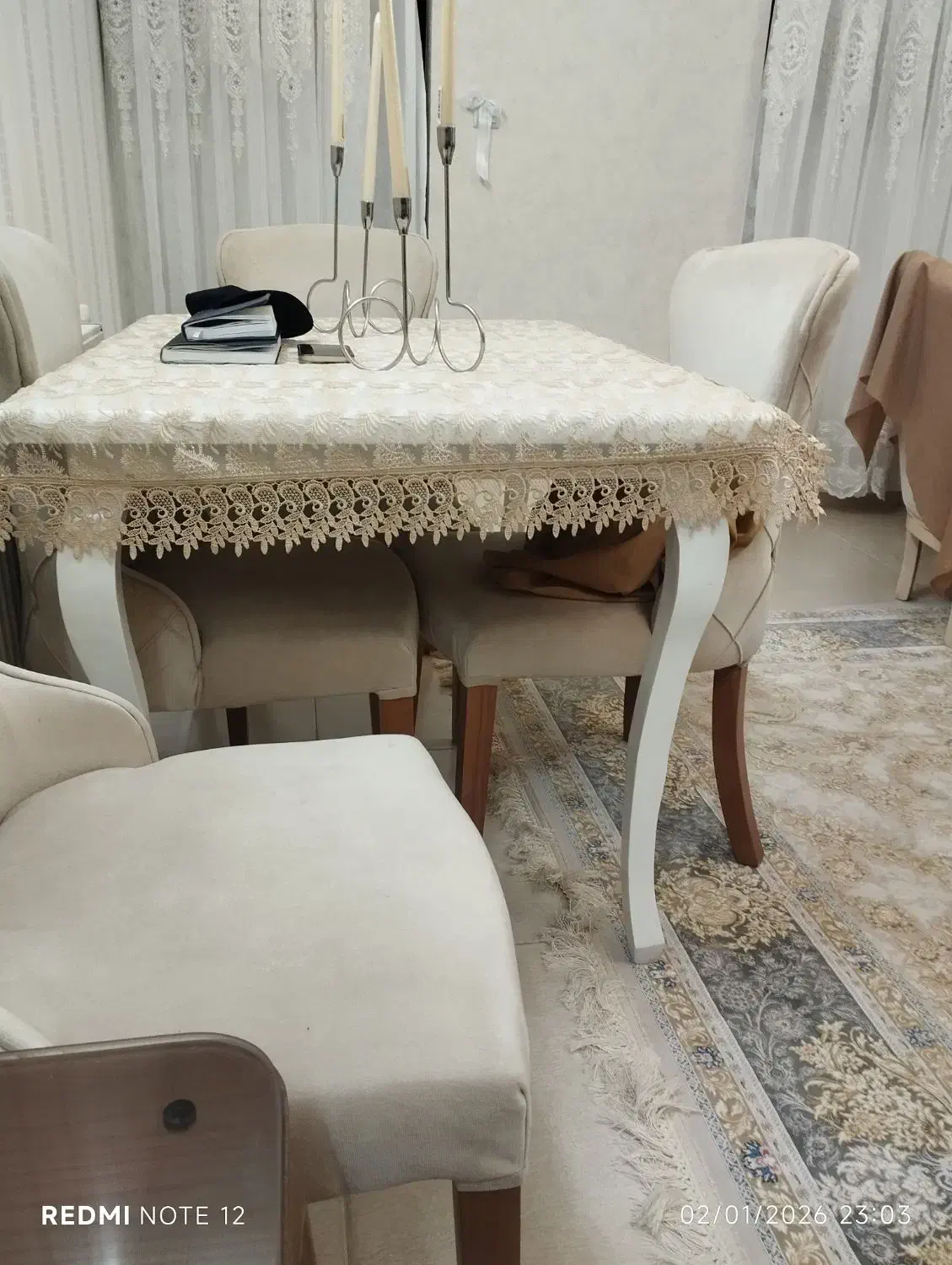 میز نهار خوری چوبی|میز و صندلی غذاخوری|بروجرد, |دیوار