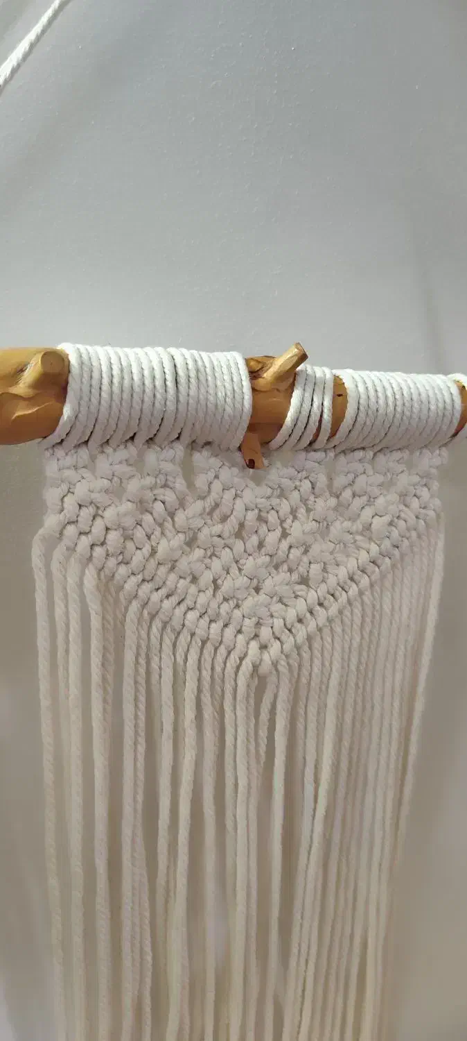 قفسه چوب و‌مکرومه|صنایع دستی و سایر لوازم تزئینی|کرمان, |دیوار