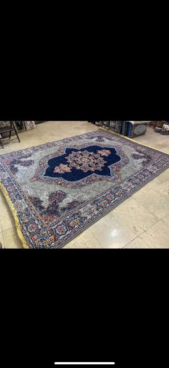 فرش هراج اکبند نو مشهد ۱۲ متری سرمه ای فیلی|فرش|تایباد, |دیوار