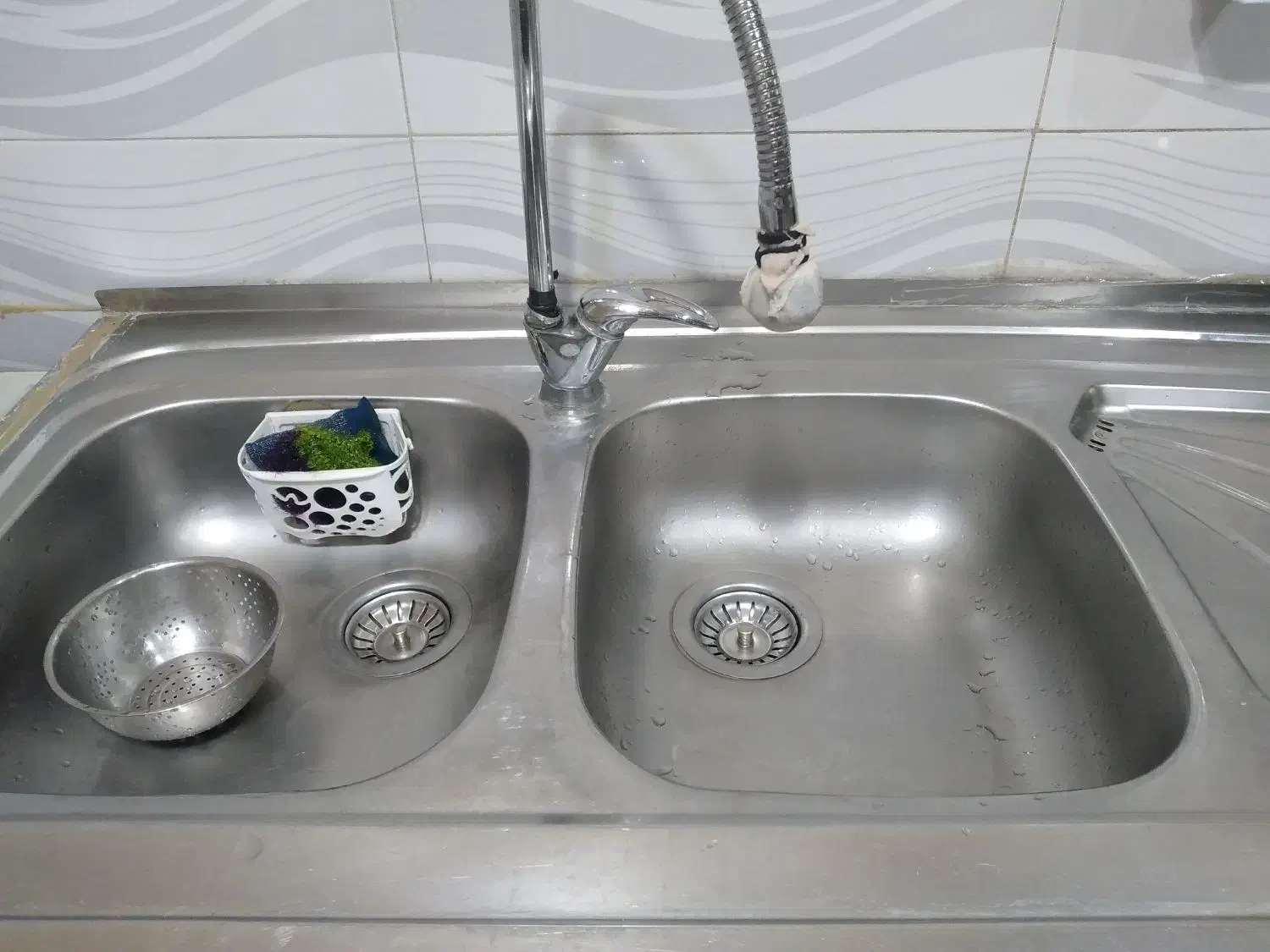 سینک دوقلودر حد نوبدون خطوخش ورسوب|مصالح و تجهیزات ساختمان|گلبهار, شهر جدید گلبهار|دیوار