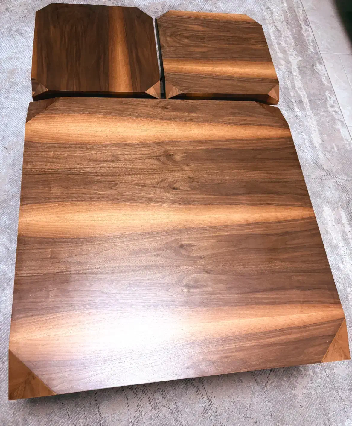 میز وسط جلومبلی چوبی پایه فلزی با دو عدد میز عسلی|مبلمان خانگی و میز عسلی|بابل, |دیوار