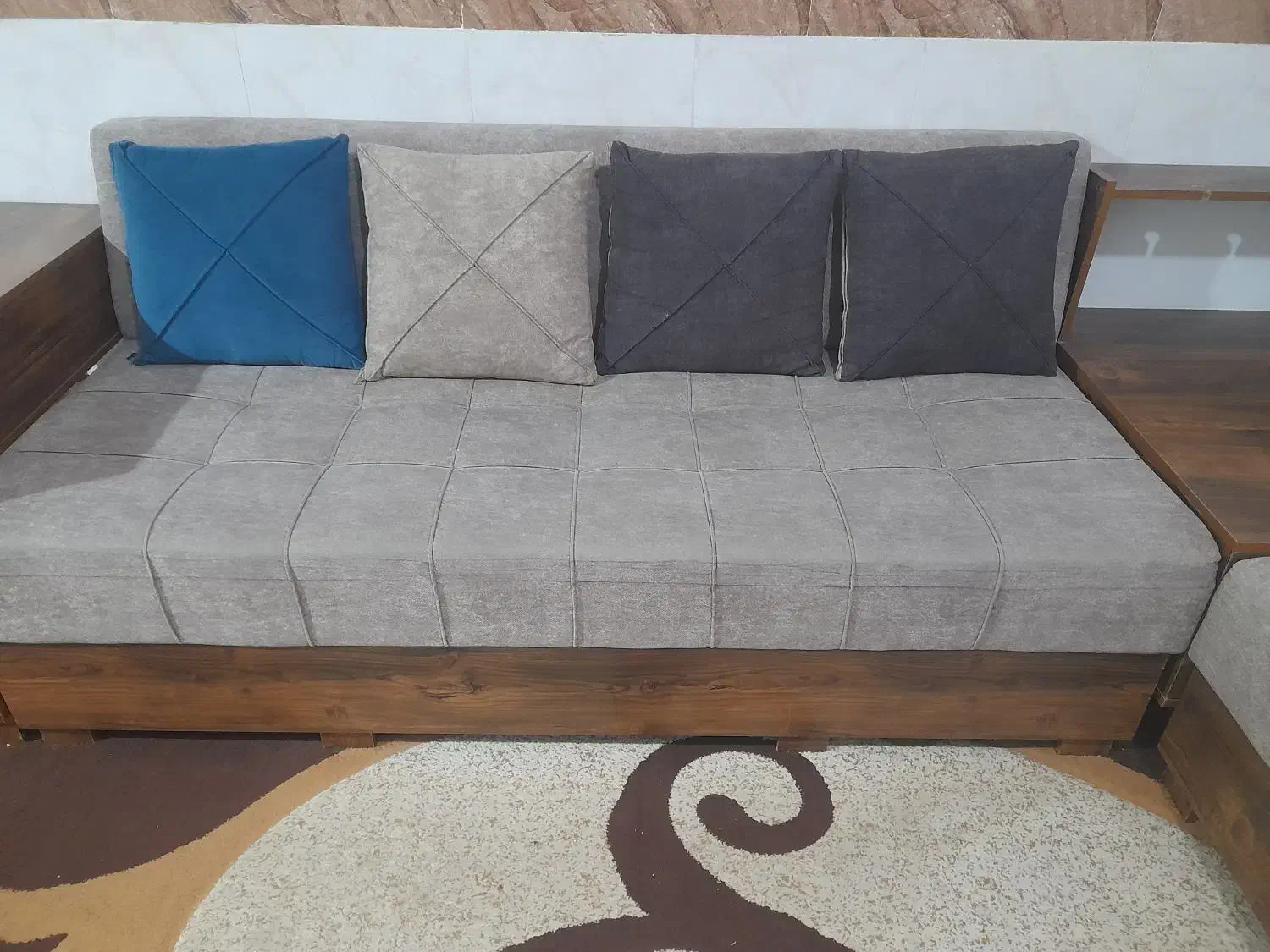 مبل ال هفت نفره|مبلمان خانگی و میز عسلی|اهرم, |دیوار