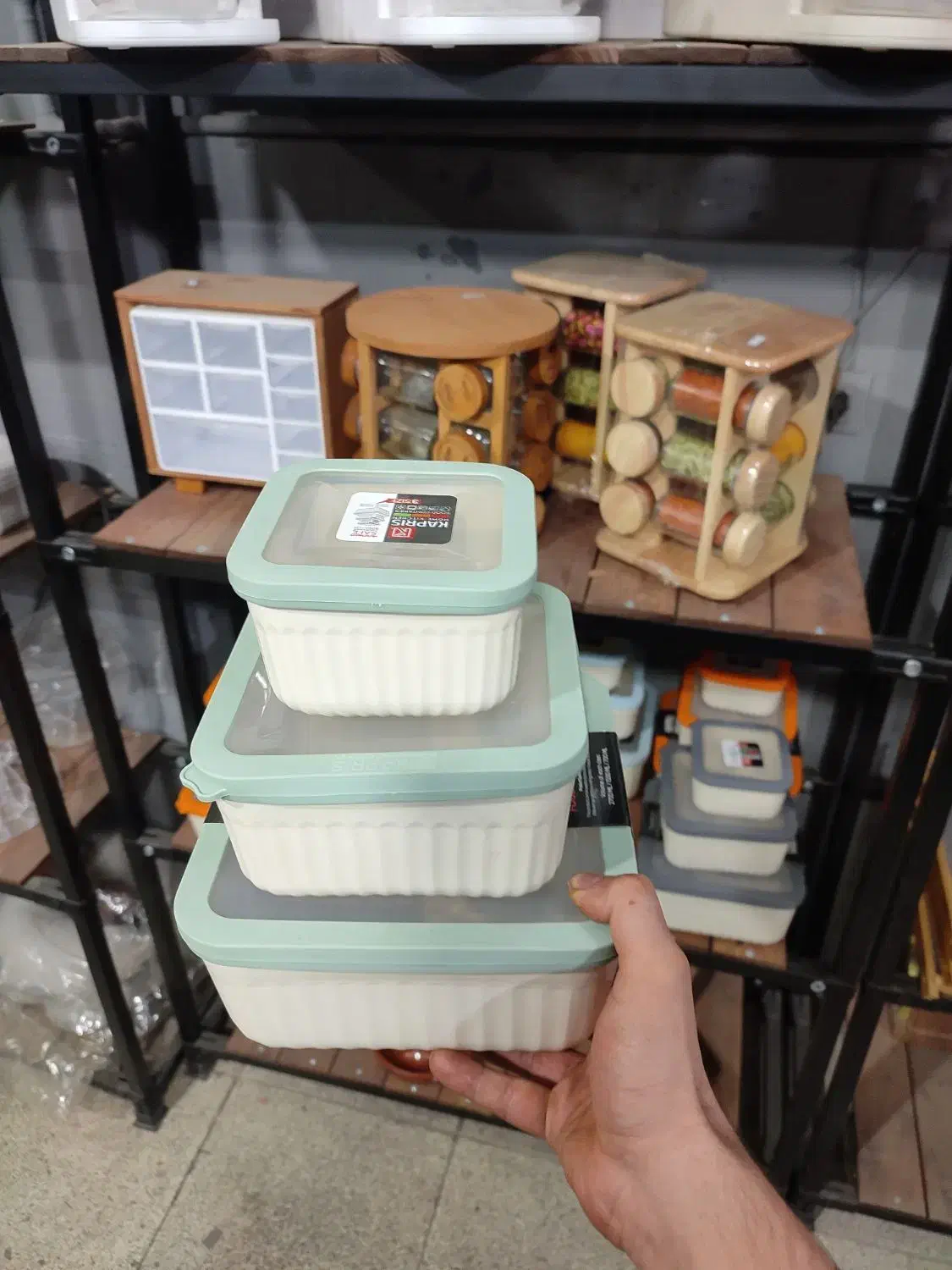 ظرف نگهدارنده سه تیکه گیاهی|ظروف نگهدارنده، پلاستیکی، یکبارمصرف|پاکدشت, پاکدشت (مامازند)|دیوار