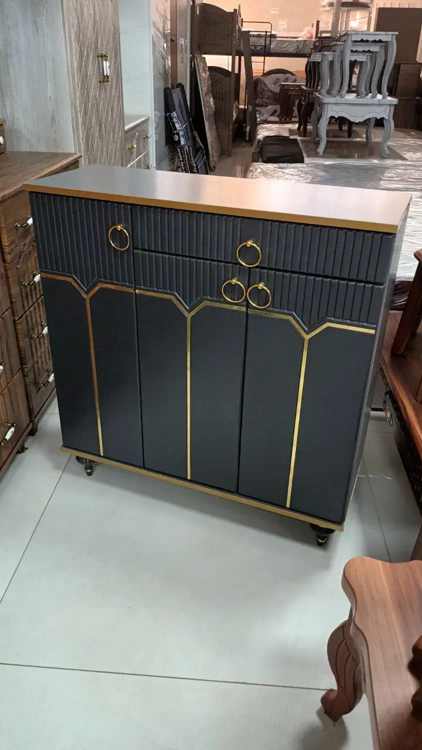 جا کفشی دو درب تک کشو چوبکده اهورا|جاکفشی، کمد، دراور|الوند, |دیوار