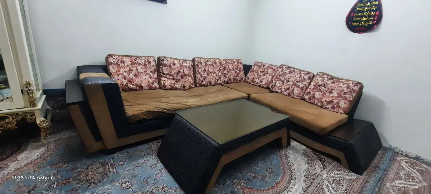 مبل ال  وتی وی به همراه جلومبلی|مبلمان خانگی و میز عسلی|مشهد, فتح المبین|دیوار