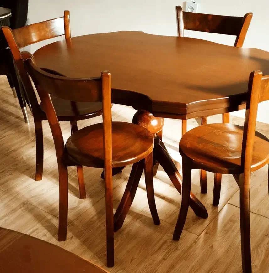 میز ناهارخوری ۴ نفره تمام چوب راش|میز و صندلی غذاخوری|گرگان, |دیوار