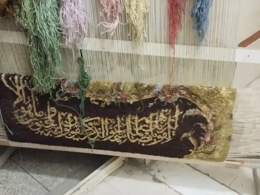 تابلو فرش دست بافت کامپیوتری بافت نصفه بافت|فرش|رباطکریم, رباطکریم|دیوار