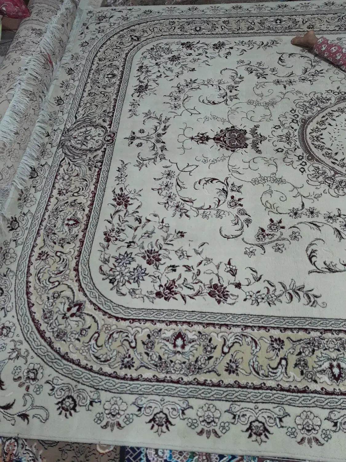 دوتا قالی نه متری سالم تمیز تراکم ۱۵۰۰|فرش|کرمان, |دیوار