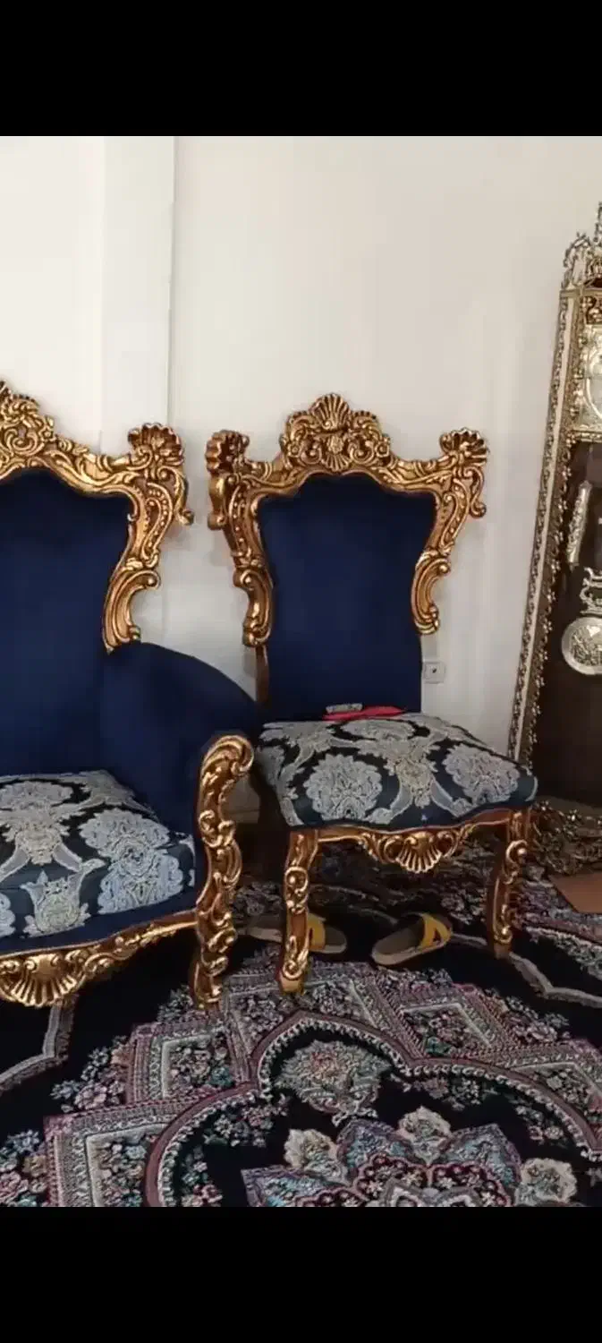 مبل ۹ نفره استیل سلطنتی|مبلمان خانگی و میز عسلی|نهاوند, |دیوار