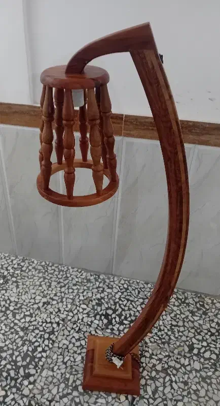 فروش آباژور دست ساز چوب گردوی جنگلی|چراغ خواب و آباژور|بابل, |دیوار