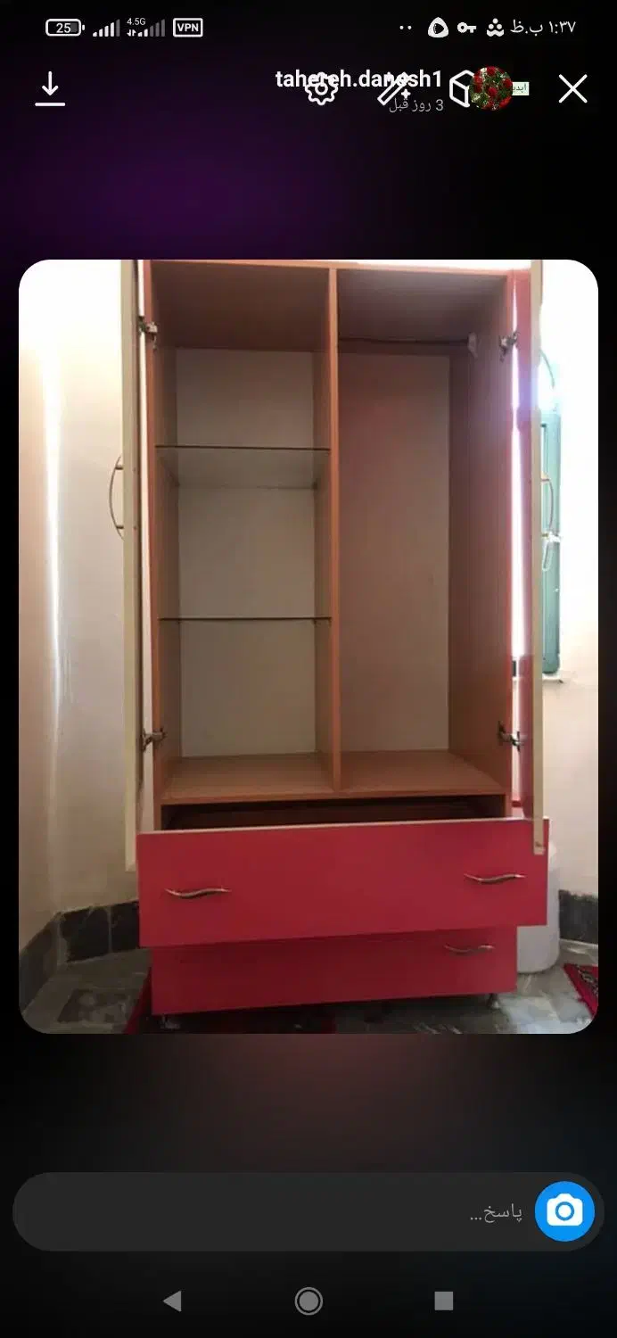 کمد بچه تمیز و دستساز بدون ایراد|جاکفشی، کمد، دراور|نقده, |دیوار