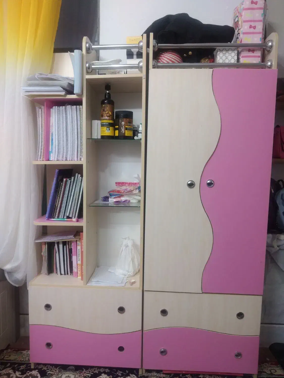 دو جفت کمد و کتابخانه|جاکفشی، کمد، دراور|نیریز, |دیوار