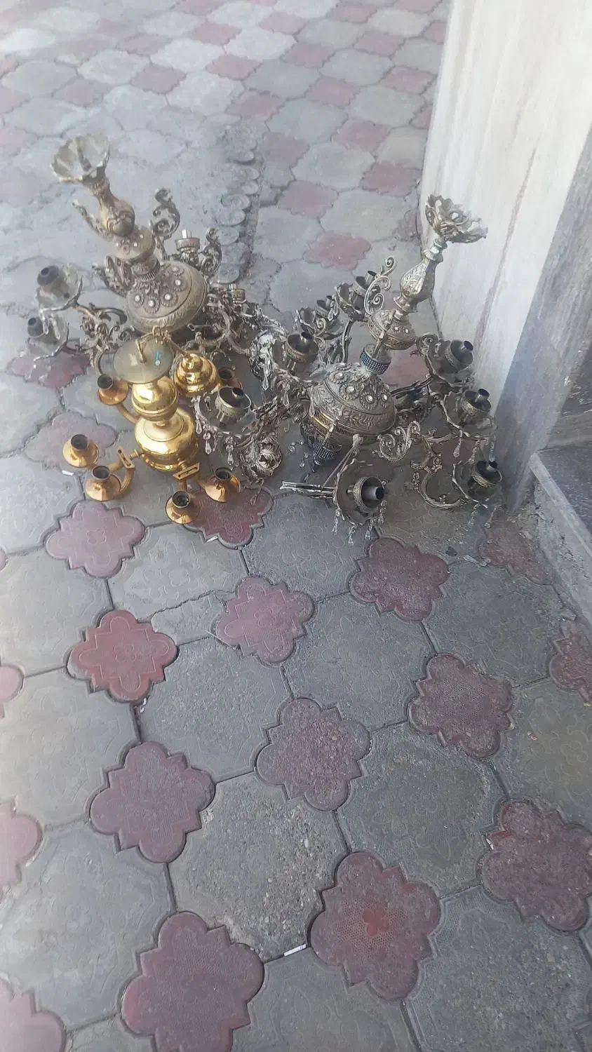 فروش و خرید وسایل دکوری برنز اینه کنسول لوستر|لوستر و چراغ آویز|تبریز, |دیوار